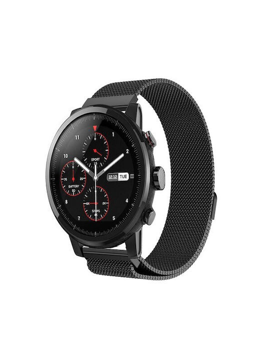 Curea Oțel inoxidabil Negru (Echilibru Amazfit)