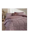 Nef-Nef Homeware Bettdecke Großes Doppelbett mit Microfiber-Füllung 220x240cm Dazier Mauve 330 GSMGsm
