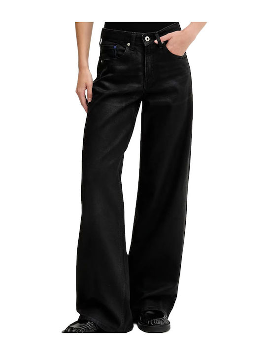 Γυναικείο Jean Παντελόνι σε Relaxed Εφαρμογή Denim Black