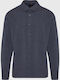 Long-sleeved Cotton Shirt Blue