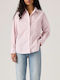 Harlie Μακρυμάνικο Γυναικείο Πουκάμισο Light Pink Ριγέ