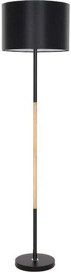 VenCore Lampa de podea Î145xL40cm. cu Soclu pentru Bec E27 Negru