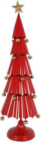 Weihnachtlicher Dekorativer Metallbaum Kegel 79 cm Rot