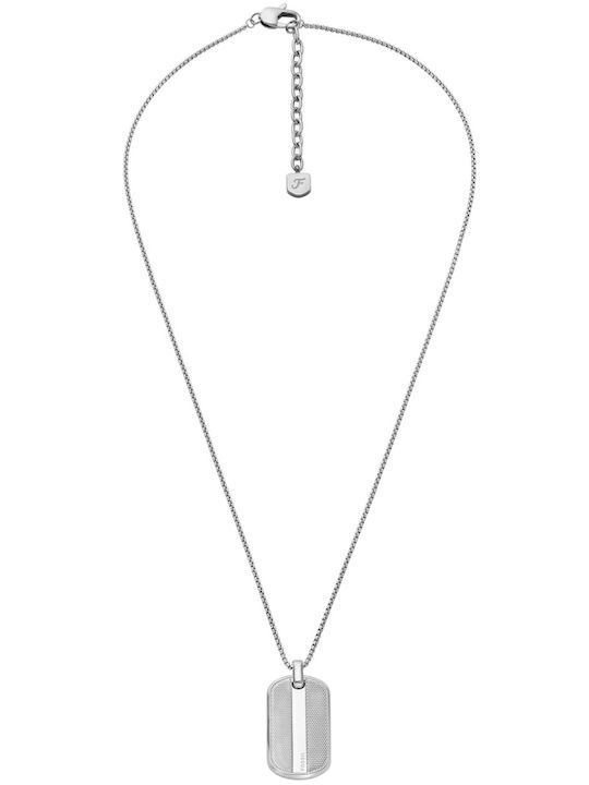 Fossil Chain Neck made of Stainless Steel Length 56cm
