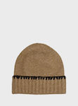 Only Beanie Beanie Knitted in Beige color