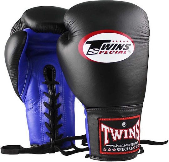 Twins Special Boxing Gloves Leather for Match Black