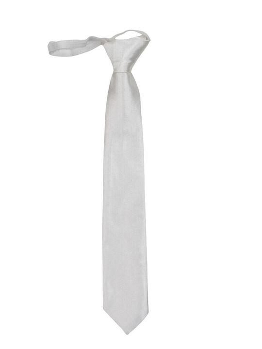 Cravată 006 Satin Negru Alb