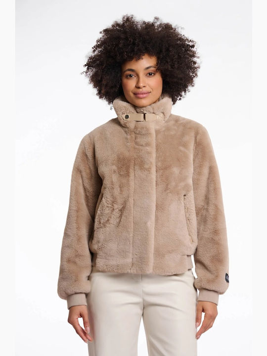 Women's Lifestyle Jacket for Winter Beige