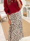 Midi Skirt Leopard Animal Print