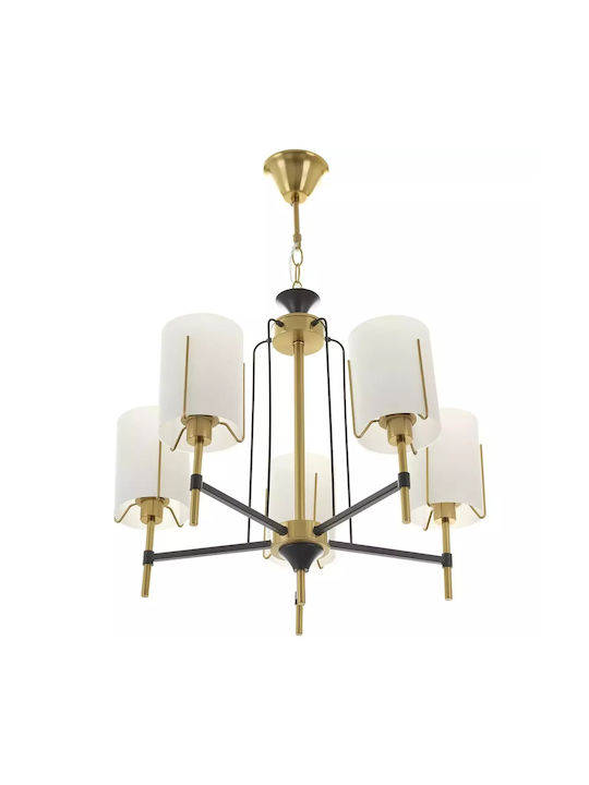 Kronleuchter 5xEingebaute LED mit Kristallen Gold 4135-5gd