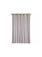 Nef-Nef Homeware Bathroom Curtain Silver Shower Curtain Fabric with Hooks 180x200cm Silver