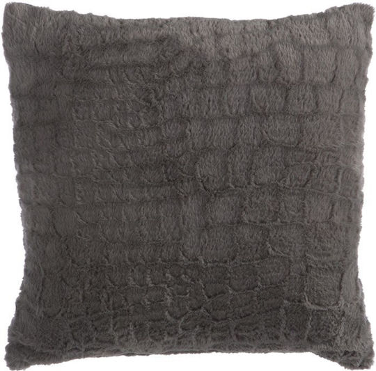 Nef-Nef Homeware Μαξιλάρι Καναπέ Home από Βελούδο Grey 45x45εκ.