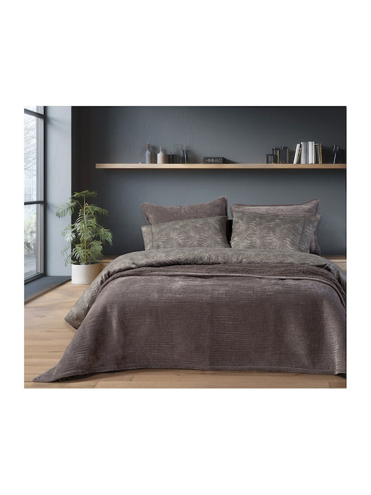 Nef-Nef Homeware Brave Tagesdecke Übergröße aus Polyester Grey 230x240cm
