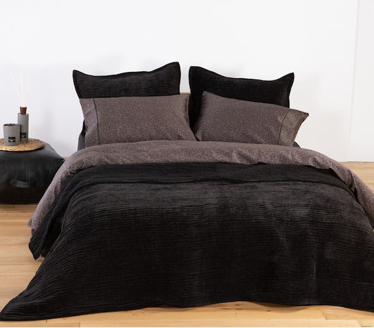 Nef-Nef Homeware Blanket Cover Υπέρδιπλο Black 230x240cm