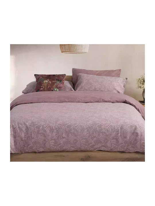 Nef-Nef Homeware Dazier Σετ Σεντόνια Διπλά 200x270εκ. Mauve (4τμχ)