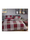 Nef-Nef Homeware Set Cearșafuri Single cu Elastic 100x200+35cm. Casual Bordo 3buc