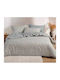 Nef-Nef Homeware Sheet Sets Single with Elastic 100x200+35cm. Lucil Blue 3pcs