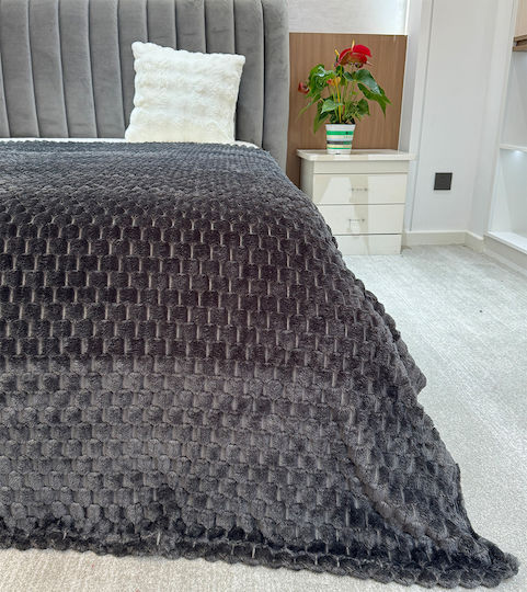 Chios Hellas Decke Samt Einzel 150x200cm Grey