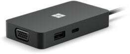 Microsoft Surface Travel Hub Dock / USB-C Docking Station mit HDMI 4K PD Ethernet Schwarz