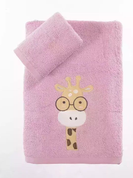 Nef-Nef Homeware Σετ Βρεφικές Πετσέτες 2τμχ Roller Friends Μωβ Βάρους 420gr/m²