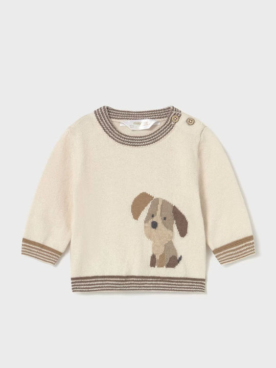 Kinderpullover Langarm Beige