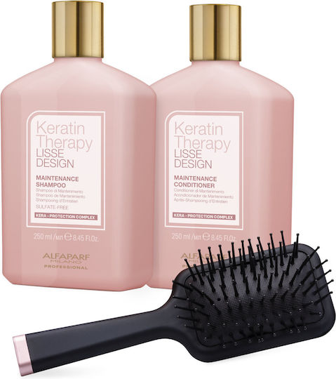 Alfaparf Milano Professional Keratin Therapy Hair Treatment Set with Keratin with Shampoo and Conditioner 3pcs