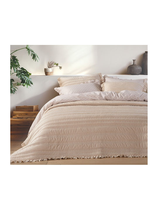 Nef-Nef Homeware Sirion Tagesdecke Übergröße aus Polyester Ecru 240x230cm