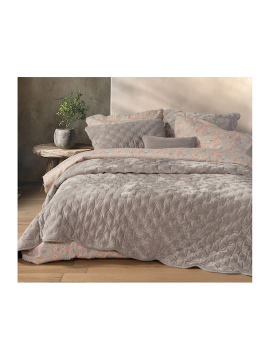 Nef-Nef Homeware Priver Coverlet Queen Size from Polyester Ecru 240x230cm