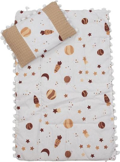 Kamtex Baby Pătură Pepinieră Swaddling pături Pique Bej 2buc