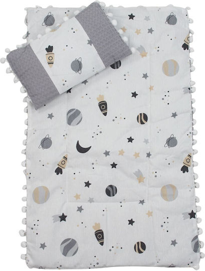 Kamtex Baby Pătură Pepinieră Swaddling pături Pique Gri 2buc