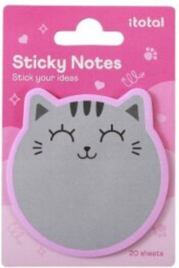Sticky Notes Grey Cat 20 Sheets/7.0x7.8cm Itotal