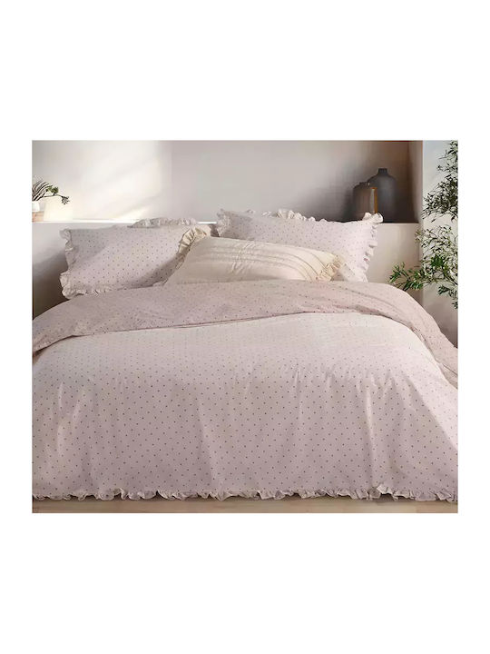Nef-Nef Homeware Duvet Cover Set Cotton Queen with 2 Pillowcases 240x230 Piombino Beige