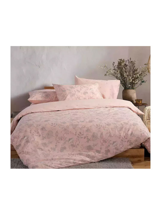 Nef-Nef Homeware Duvet Cover Set Cotton Queen with 2 Pillowcases 240x230 Carena Pink
