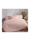 Nef-Nef Homeware Duvet Cover Set Cotton Queen with 2 Pillowcases 240x230 Carena Pink
