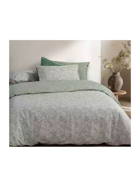Nef-Nef Homeware Duvet Cover Set Cotton Queen with 2 Pillowcases 240x230 Dazier Green