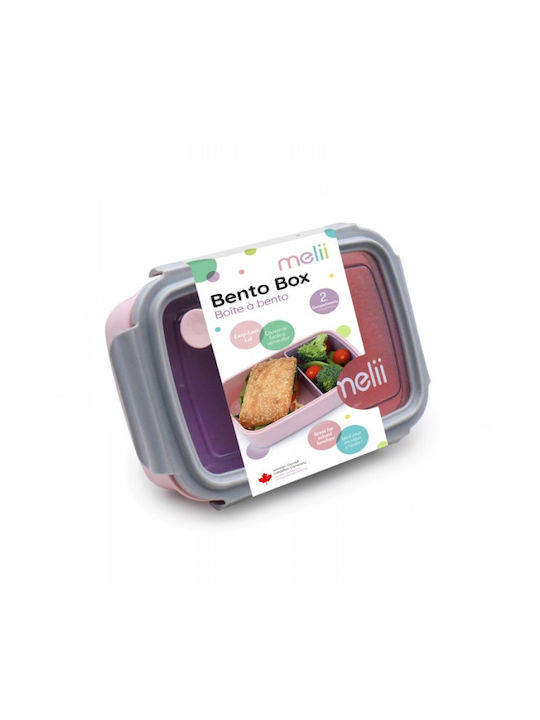 Melii Bento Cutie pentru Mâncare Plastic Pink-Purple 880ml 1buc