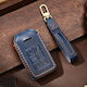 Volvo Xc60 Xc90 S90 6 Tasten C047 Crazy Horse Leder Autoschlüssel Schutzhülle Blau