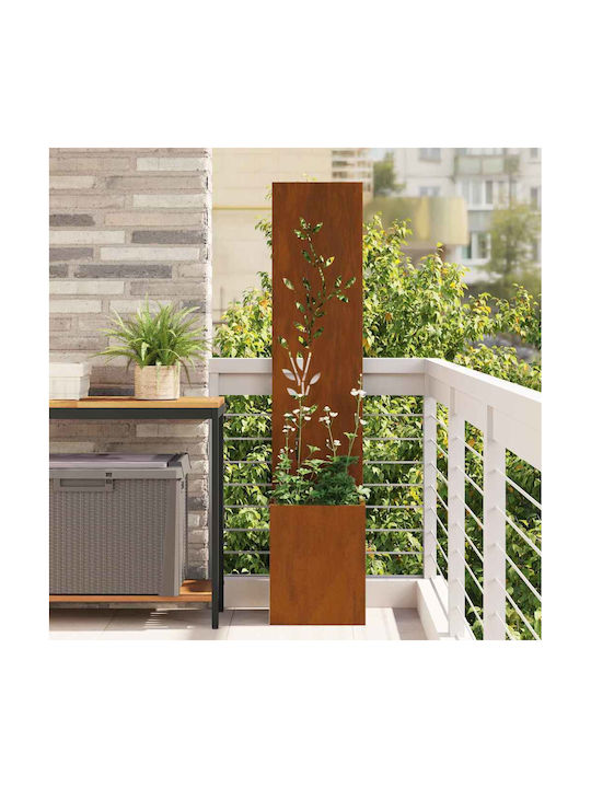 vidaXL Γλάστρα Μεταλλική Σκ Rusty 32x140x140εκ.