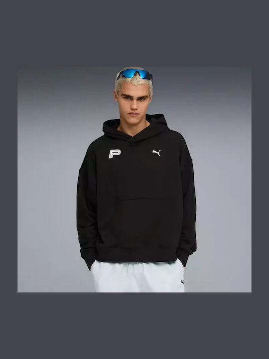 PUMA Graphic Sweatshirt with Hood Black/white