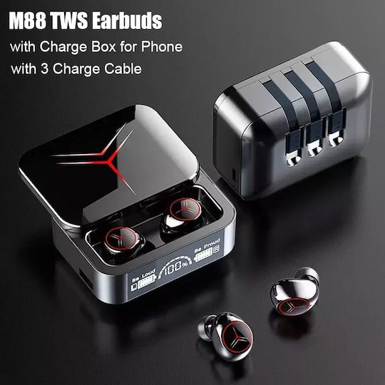 M88 Plus In-ear Bluetooth Handsfree Earphones with Charging Case Black