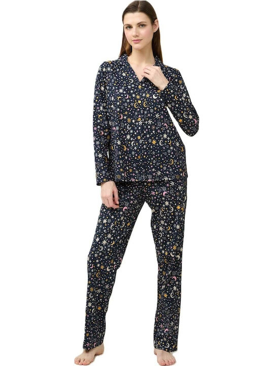 Vamp Summer Women's Pyjama Set Blue Sky Full Of Stars