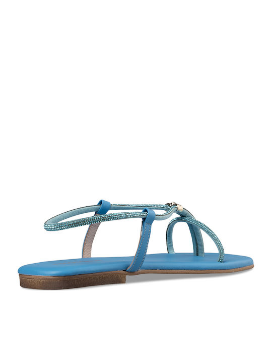 Women's Flat Sandals in Blue Color