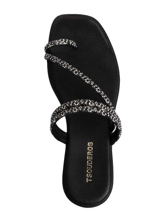 Women's Flat Sandals in Black Color