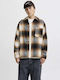 Long Sleeve Overshirt In Wide Line Monks Robe