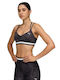 Strappy Bra Women's Sports Bra without Padding Black/white