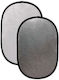 Oem Oval Reflector 2în1 Alb-Argintiu 120x180cm