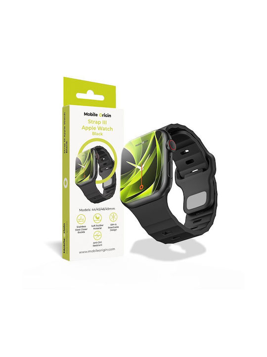 Mobile Origin Strap Iii Black Apple Watch 44 45 46 49mm Awms-03-blk