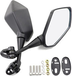 Καθρέπτες Μοτοσυκλέτας για Keeway Easy για Yamaha YZF - R125 2τμχ Μαύρο