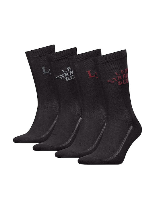 Levi's Cut Κάλτσες Μαύρες 4Pack