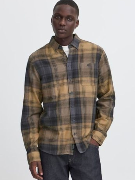 Long-sleeved Shirt Checked Yellow
